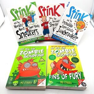 My Big Fat Zombie Goldfish Book Mo O'Hara & Stink McDonald Lot Of 5 teen youth